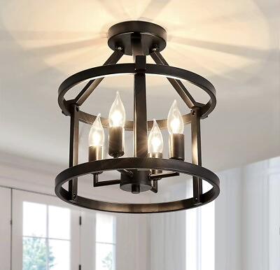 quot;Modern Black Chandelier Pendant Light 🏡 for Living Room amp; Bedroomquot; $49.90