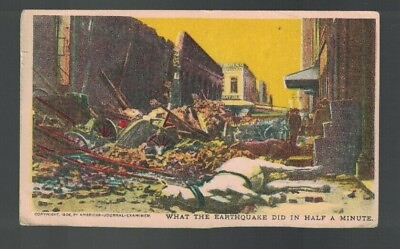 #ad What the Earthquake Did in Half a Minute Postcard 1906 San Francisco $14.19