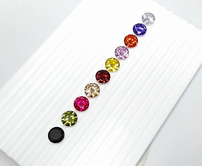 #ad Cubic Zirconia AAA Quality Round shape 10 Multi Colors Loose Stones 1 15 mm $35.99